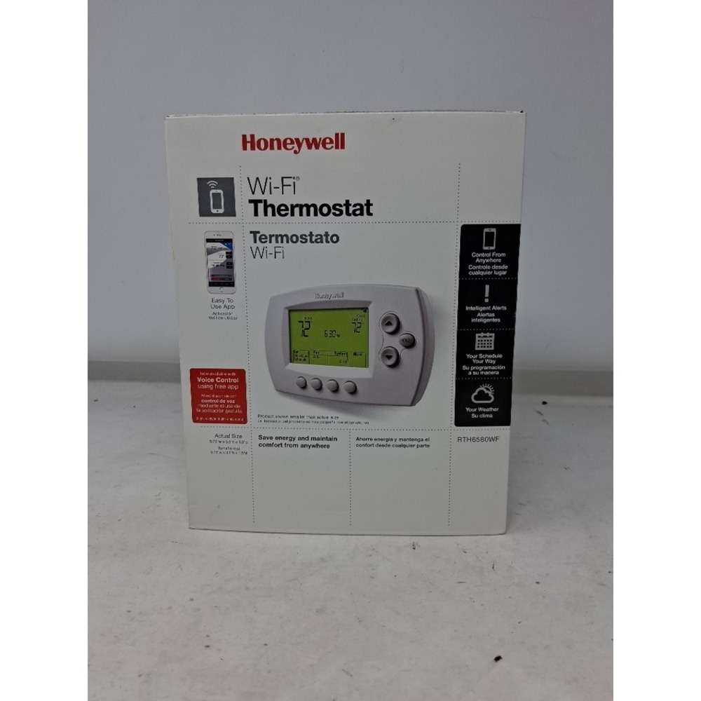 Honeywell RTH6580WF Wi-Fi 7-Day Programmable Smart Thermostat White Open Box. N